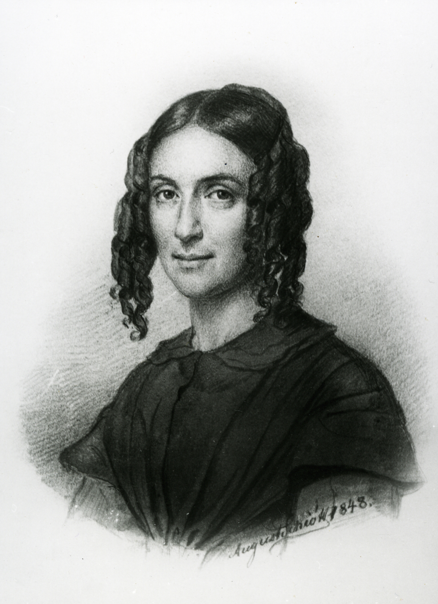 Alvilde Müffelmann, tegning 1848